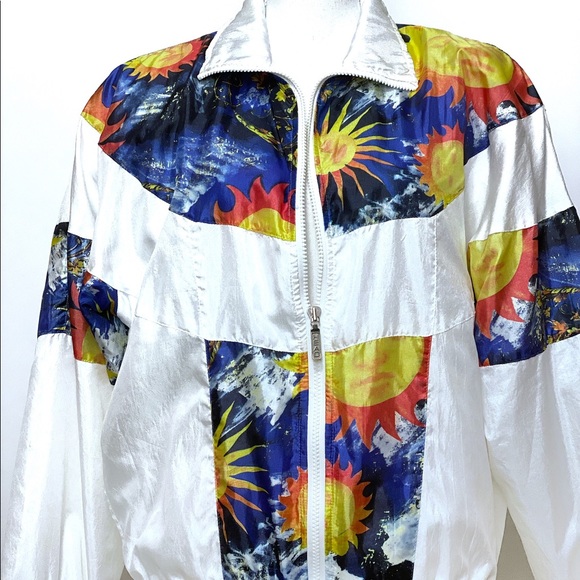 Vintage Head 90s Tennis Jacket Sun Rays Medium - Picture 7 of 8